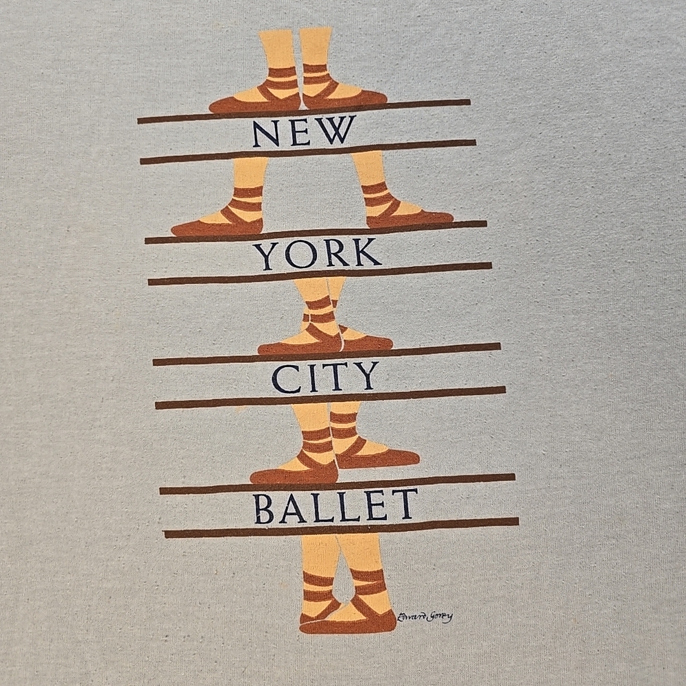 Rare Vintage New York City Ballet Edward Gorey Tee Medium